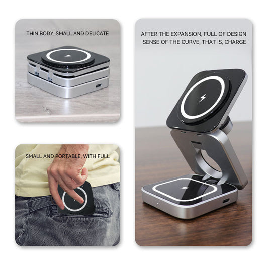 15W 3-in-1 Foldable Magnetic Portable Wireless image 1