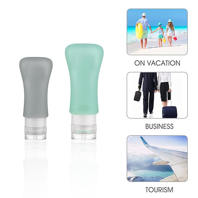 Capperza - 20-Pack Leak-Proof Travel Bottles – 3oz &amp; 2oz Silicone Toiletry Set