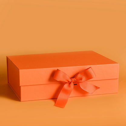 Flip-Top Folding Gift Boxes with Ribbon