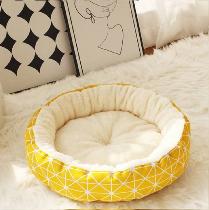 Furbelite Fluffy Round Pet Bed