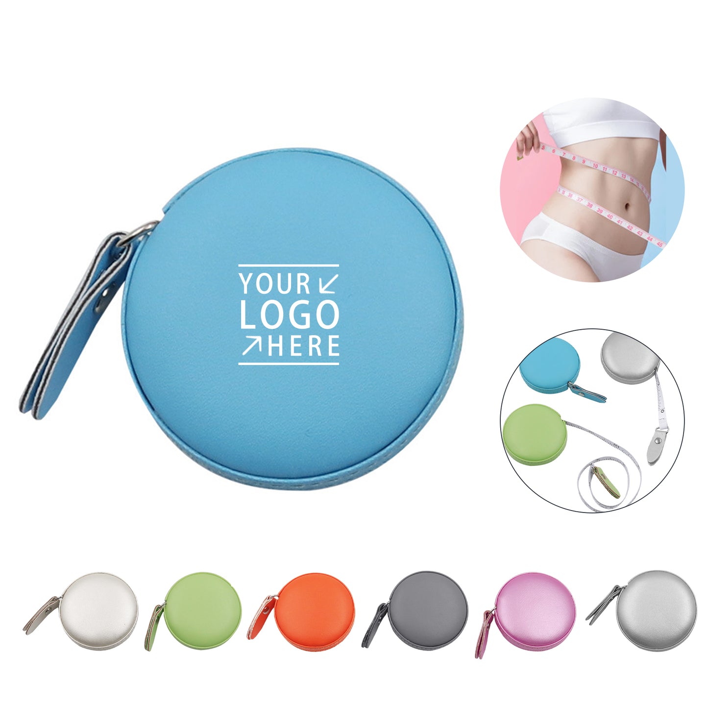 Round PU Leather Measuring Tape image 0
