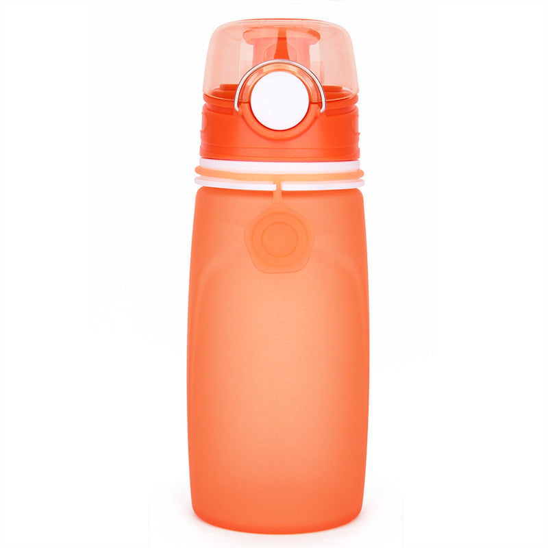 Foldable Silicone Water Bottle - Gray Black