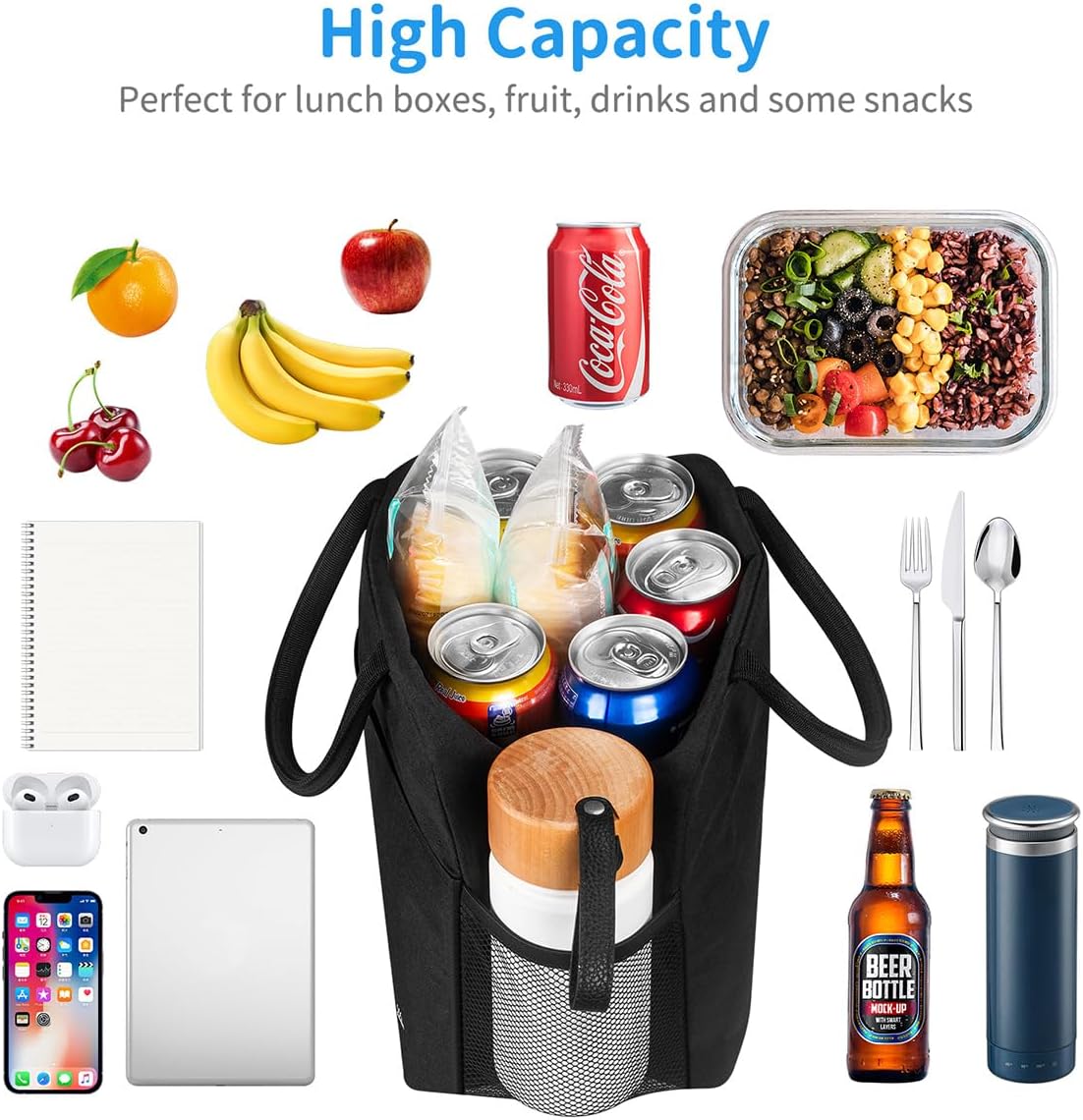 Stylish, Durable Insulated Lunch Bag: Perfect for Work, Travel &amp; Everyday Use
