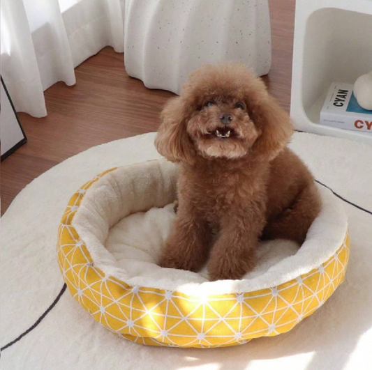 Furbelite Fluffy Round Pet Bed