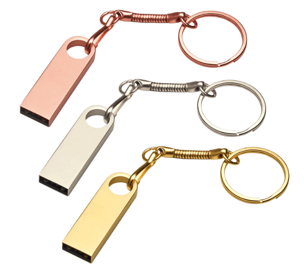 Metal USB Flash Drive w/ Key Chains / Rings image 0