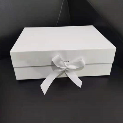 Flip-Top Folding Gift Boxes with Ribbon
