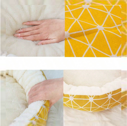 Furbelite Fluffy Round Pet Bed