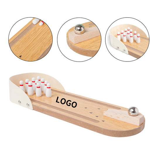 Tabletop Wooden Bowling Game image 0