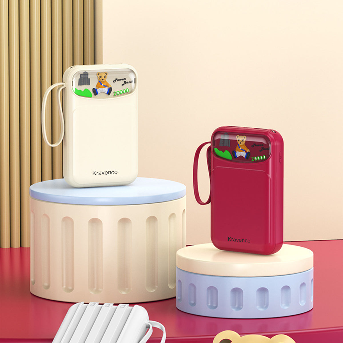 Kravenco Portable Charger, USB C in&amp;out High-Speed Charging Battery Pack, External Phone Powerbank Compatible with iPhone 16 15 14 13 12 Samsung S22 S21 Google iPad etc