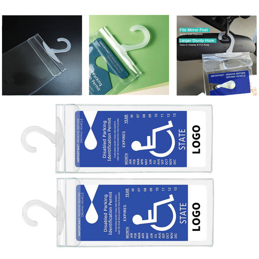 Handicap Parking Placard Holder Ultra Transparent Disabled Parking Permit Placard image 1