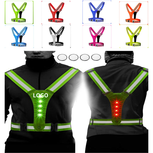 Led Reflective Running Vest Good Visibility Light Vest image 0