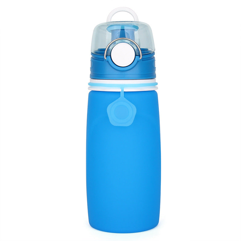 Foldable Silicone Water Bottle - Gray Black