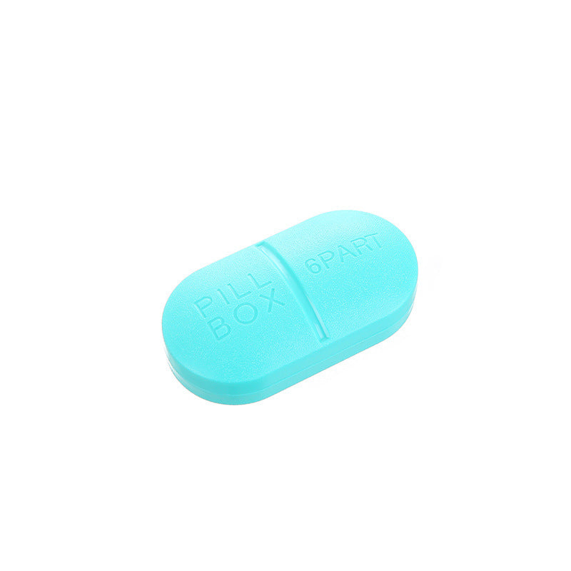 Capsule Six Grid Plastic Pill Box