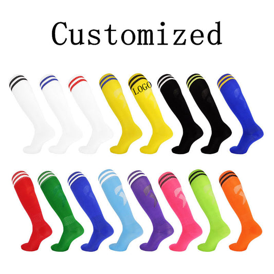 Sports Football Athletic High Tube Striped Socks