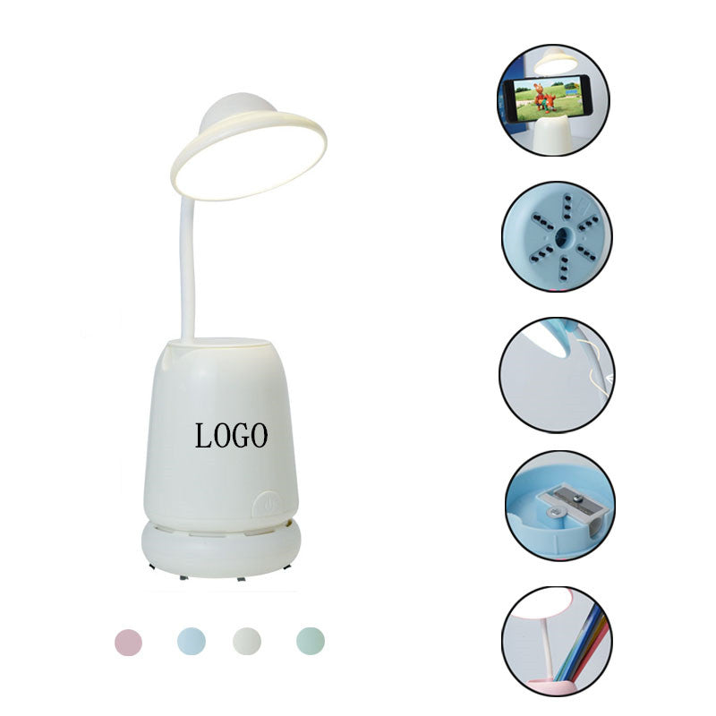LED desk lamp with vacuum cleaner and pen holder