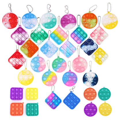 Bubble Square Shape Keychain - Colour