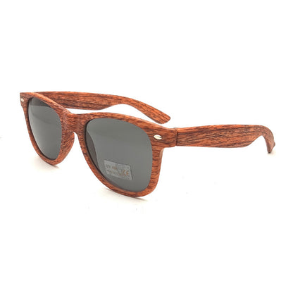 Polarized "Wood Grain" Iconic Sunglasses - Wood Brown