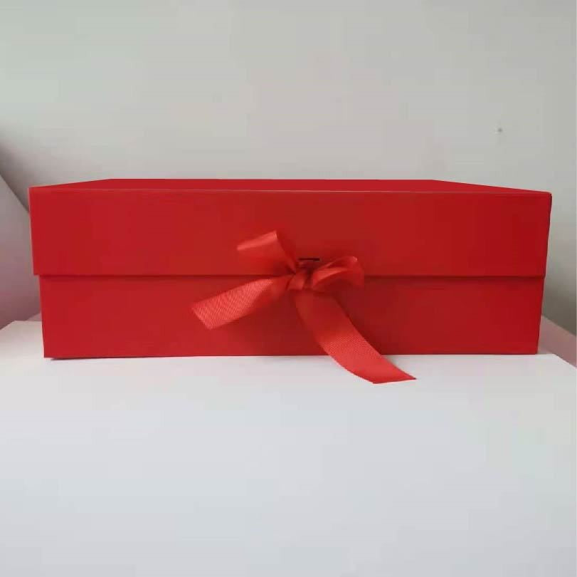 Flip-Top Folding Gift Boxes with Ribbon