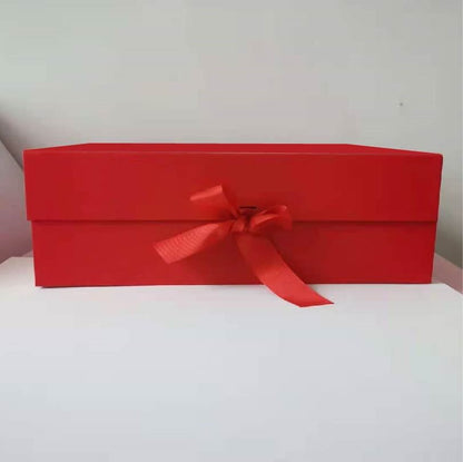 Flip-Top Folding Gift Boxes with Ribbon