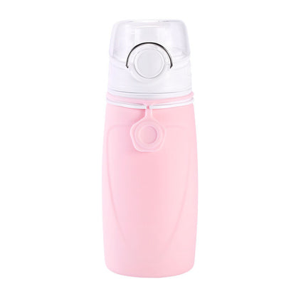 Foldable Silicone Water Bottle - Gray Black