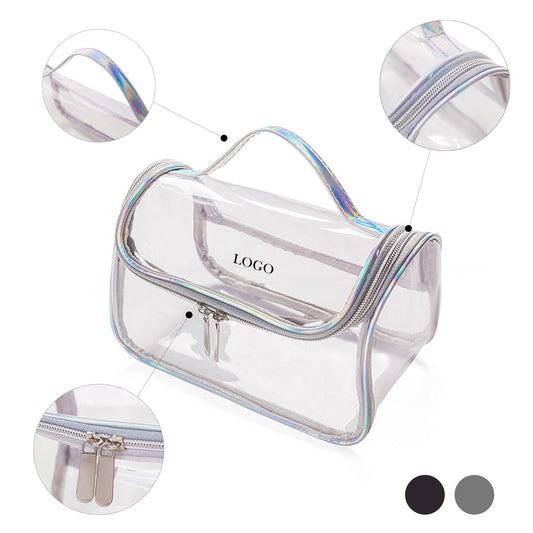 Diamond Clear PVC Portable Makeup Bag image 1