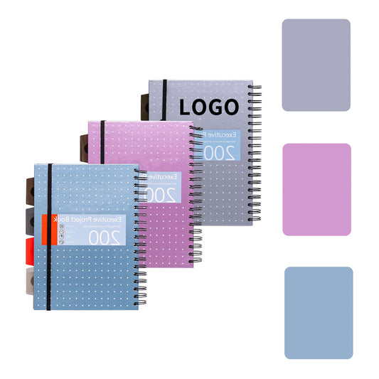 7 x 10in B5 200 Pages Metallic Subject Notebook image 1