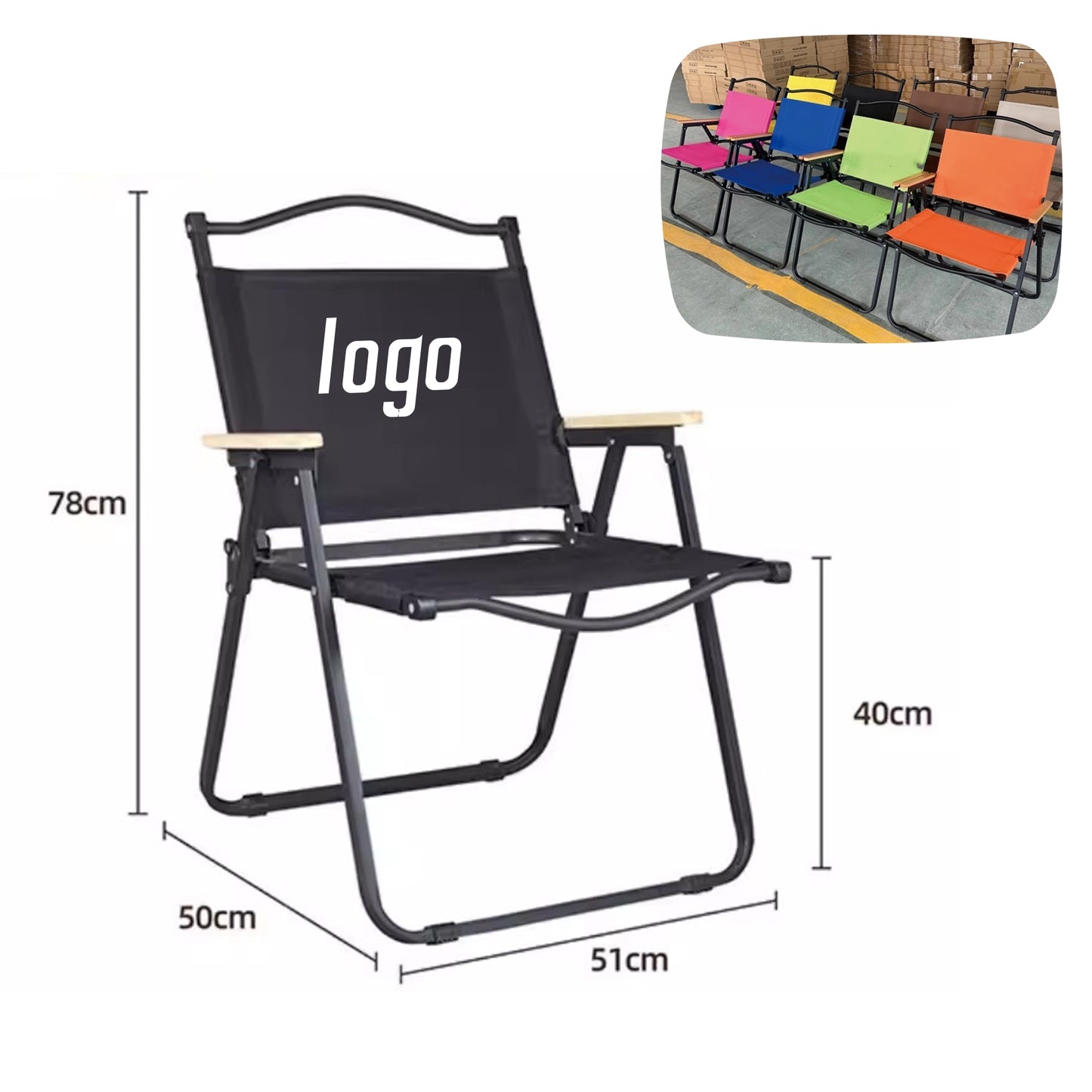 MOQ 5 PCS Classic Beach Chair image 0