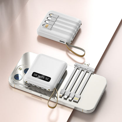 10,000mAh Power Bank with Built-In Charge Cables image 1