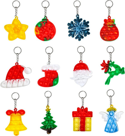 Christmas Series Bubble Push Pop Keychain image 0