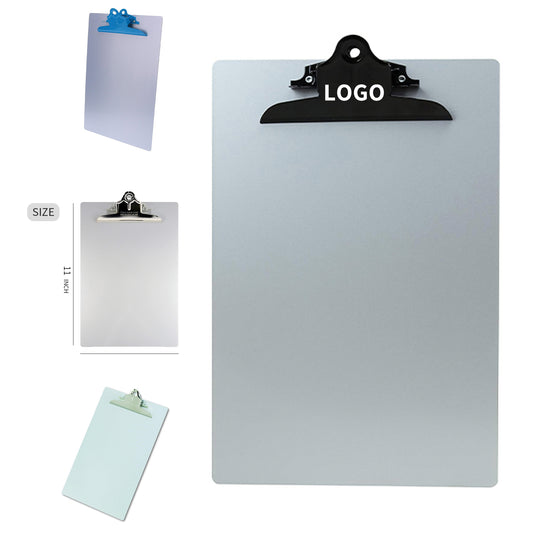 8.5 x 11 inch Black Recycled Aluminum Clipboard with Black Clip image 0