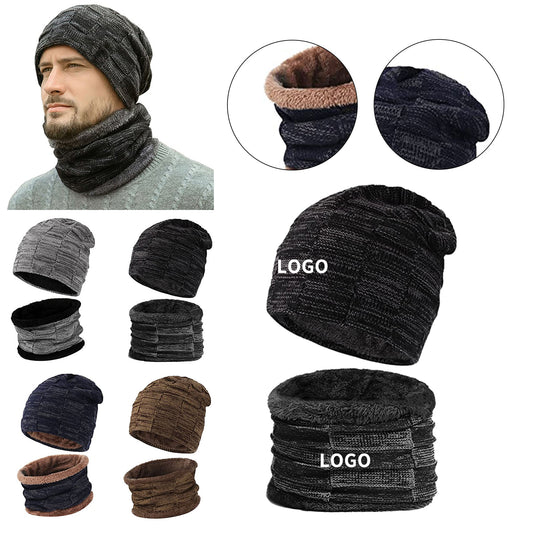 Cozy Knit Skull Cap and Neck Warmer Set image 0