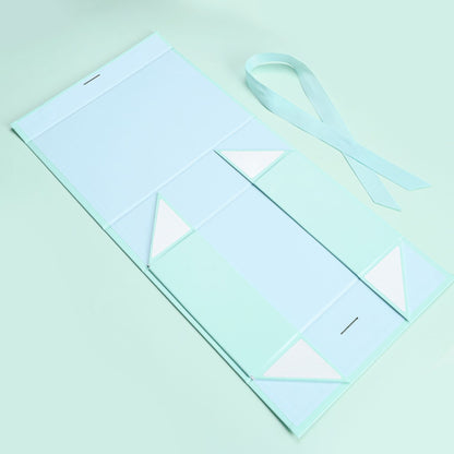 Flip-Top Folding Gift Boxes with Ribbon