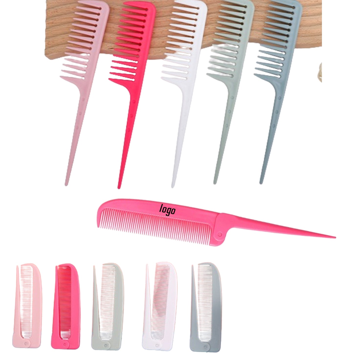 Folding Hair Rat Tail Combs image 1