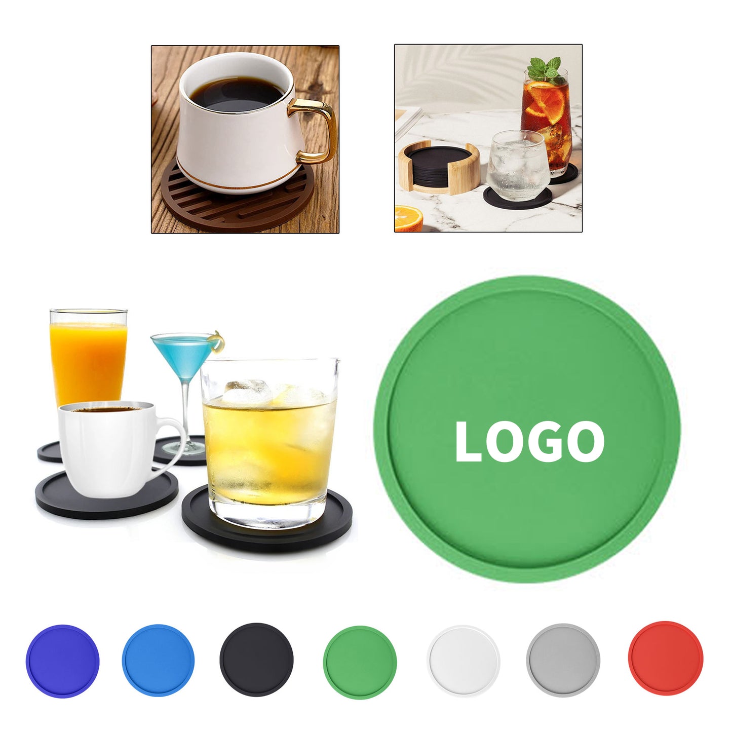 Heat-Resistant Silicone Drink Coasters image 0