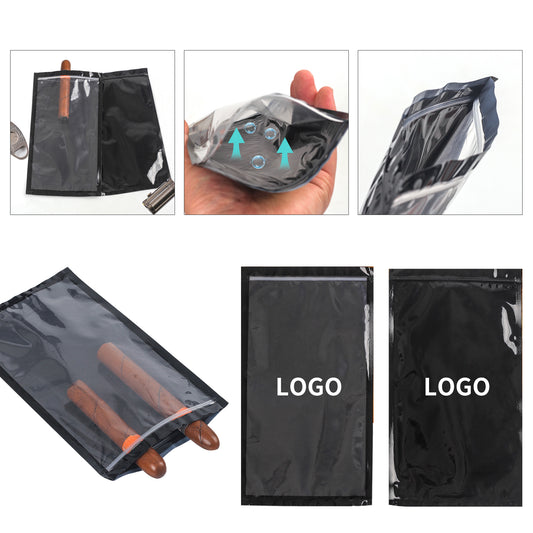 Portable Cigar Humidity Bags - Clear Travel Cigar Storage Pouches