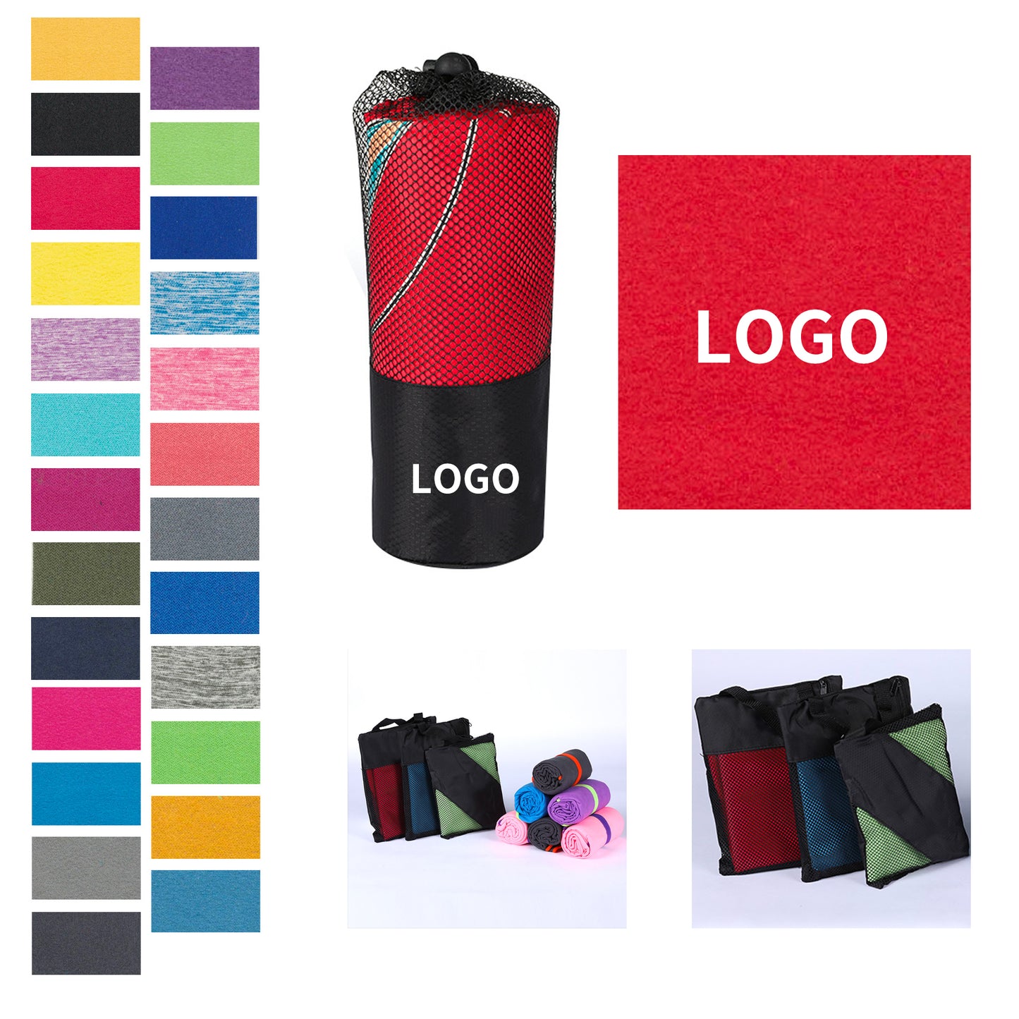 Microfiber Quick-Dry Towels - Absorbent &amp; Fast-Drying Sports and Beach Towel