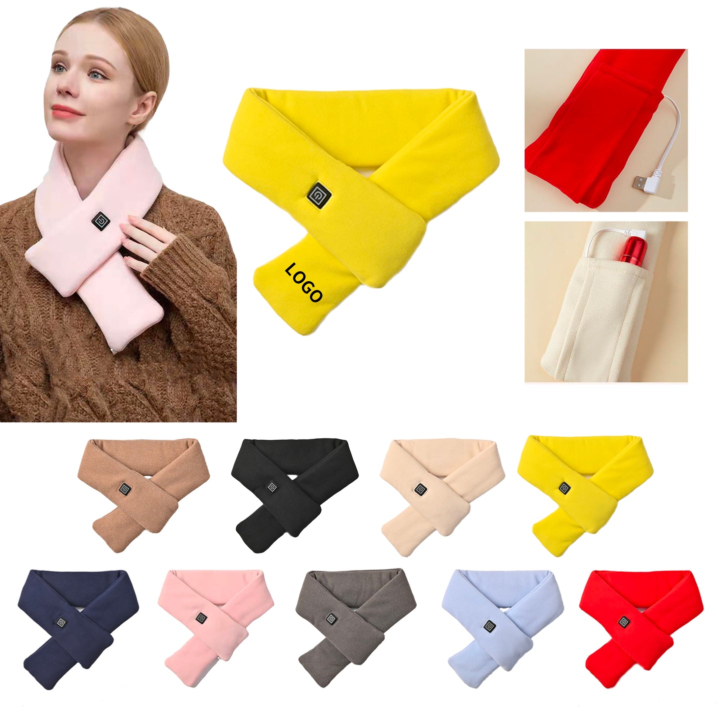 Smart Thermal Neck Scarf - Unisex, Neck Warmer for Cold Seasons