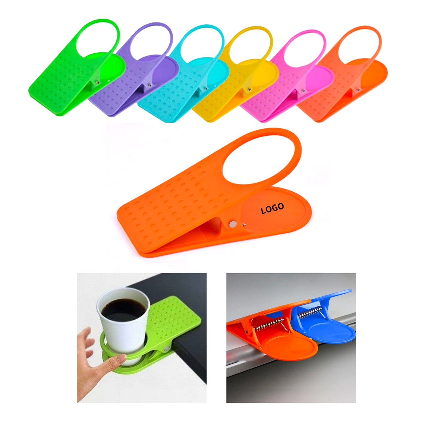 Creative Large Clip-On Desk Organizer &amp; Cup Holder Accessory