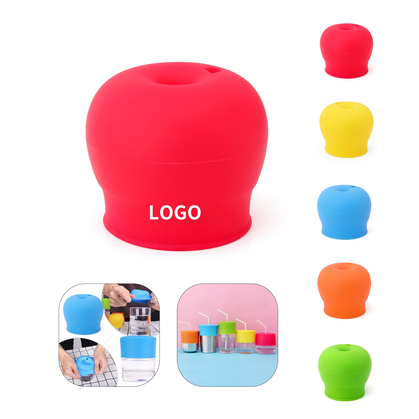 Universal Anti-Spill Silicone Cup Lid: Kid-Friendly &amp; Bar-Proof