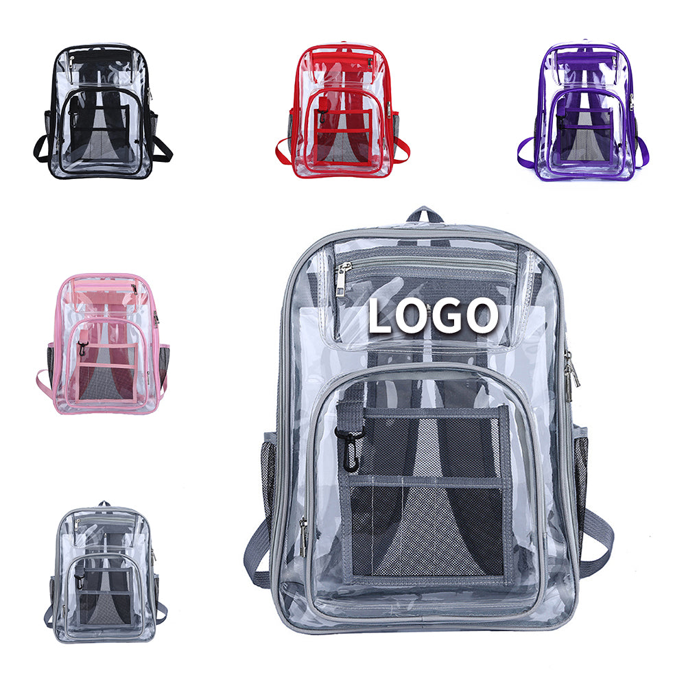 Clear Structured Utility Backpack - Pink