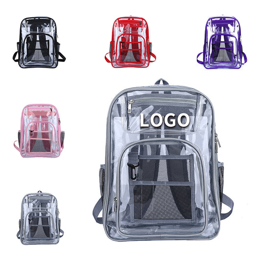 Clear Structured Utility Backpack - Pink