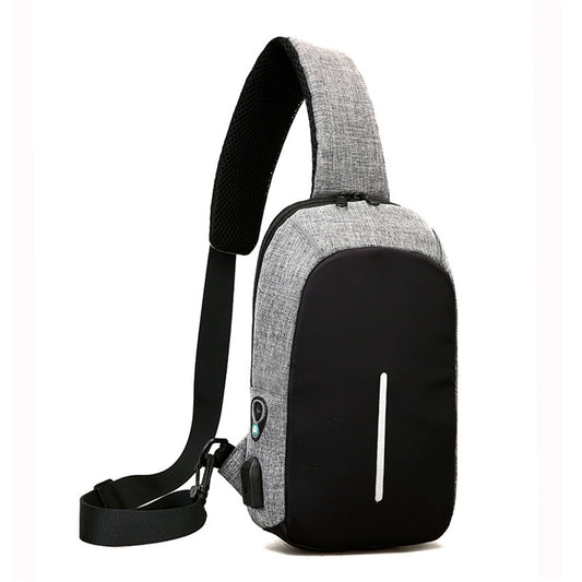 Unisex Crossbody Backpack with USB Charging Port