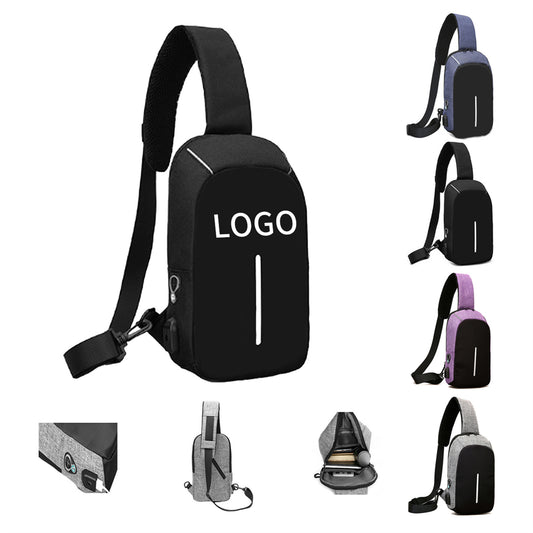 Unisex Crossbody Backpack with USB Charging Port