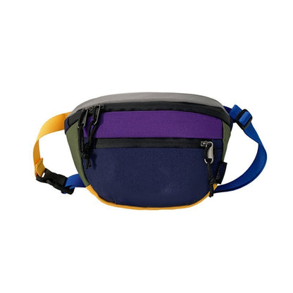 Adjustable Fanny Pack with Multiple Compartments - Purple/Blue