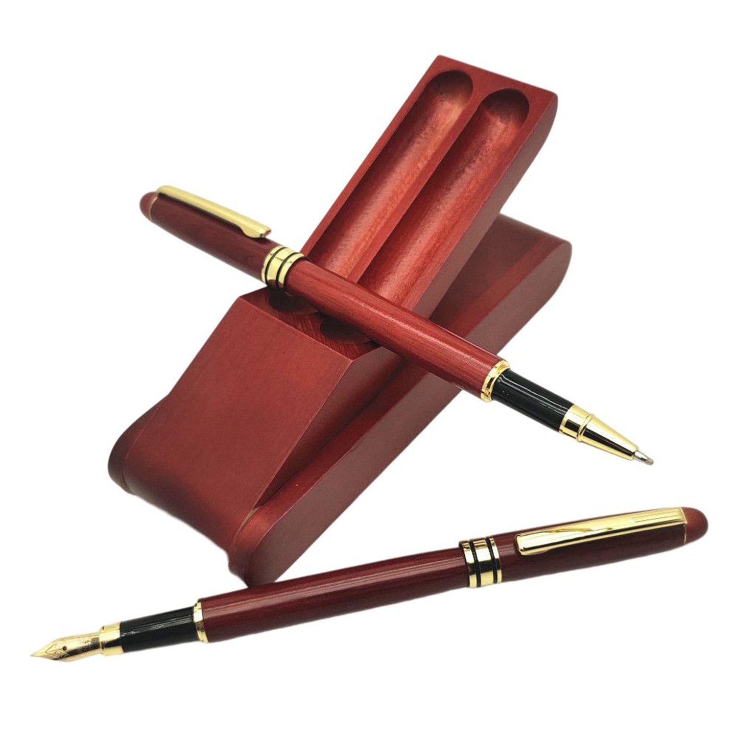 Handcrafted Bamboo Pen Set with Elegant Case