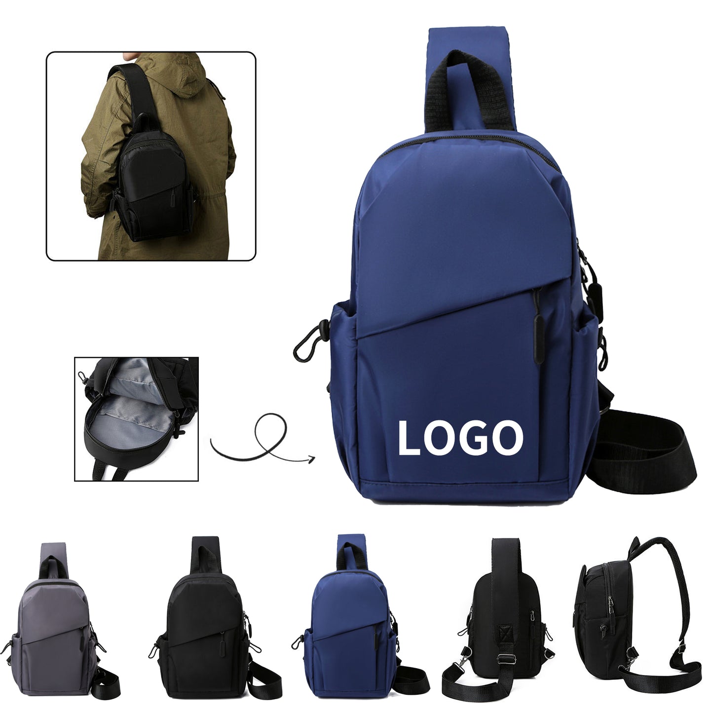 Durable Oxford Fabric Crossbody Bag