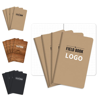 80 Pages 40 Sheets 5" x 8" Kraft Dot Graph Memo Book Field Notebook - Kraft