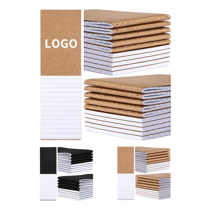 64 Pages 32 Sheets 2.8" x 4.6" Mini Lined Notebooks Small Wallet Notebook Tiny Purse Journal - Black