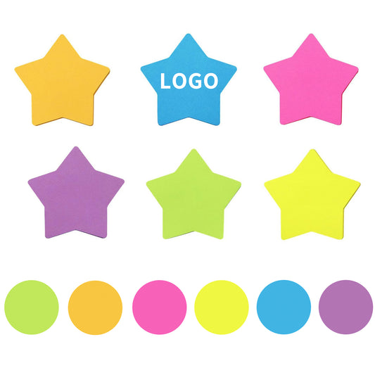 3 x 3 in 75 Sheets Star Shape Sticky Notes