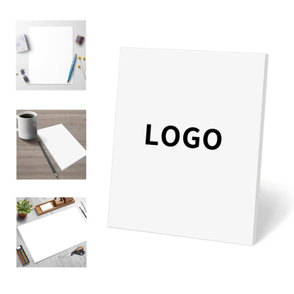 50 Sheets 8.5 x 11 Inches Plain White Luxury Memo Scratch Pad Blank Notepad - White